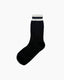 Stripe Cotton Socks Black