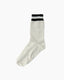 Stripe Cotton Socks Ivory