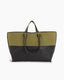 Tote Bi-Color Canvas Khaki / Oil Black