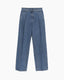 Denim Pleated Trousers