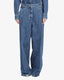 Denim Pleated Trousers
