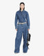Denim Pleated Trousers