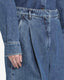 Denim Pleated Trousers