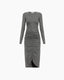 Dylin Flannel Jersey Dress Grey