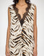 Midi V-Neck Satin Lace Dress