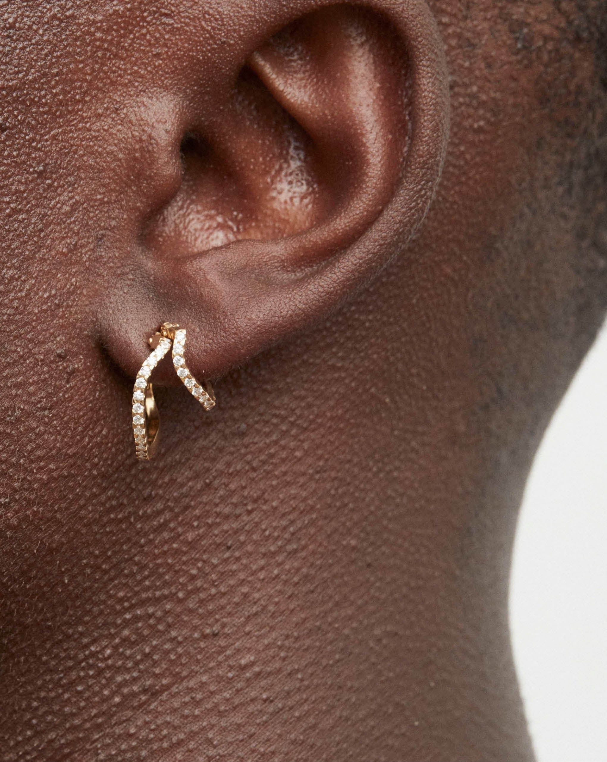 Distorted Hoop Earring Extra Small