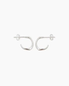 Molded Organic Hoop Silver Small