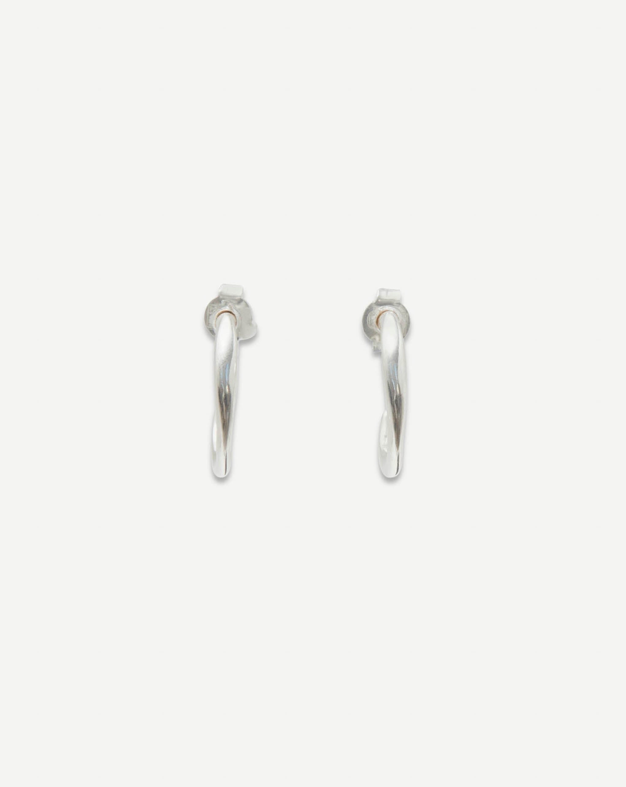 Molded Organic Hoop Silver Small