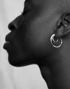 Molded Organic Hoop Silver Small