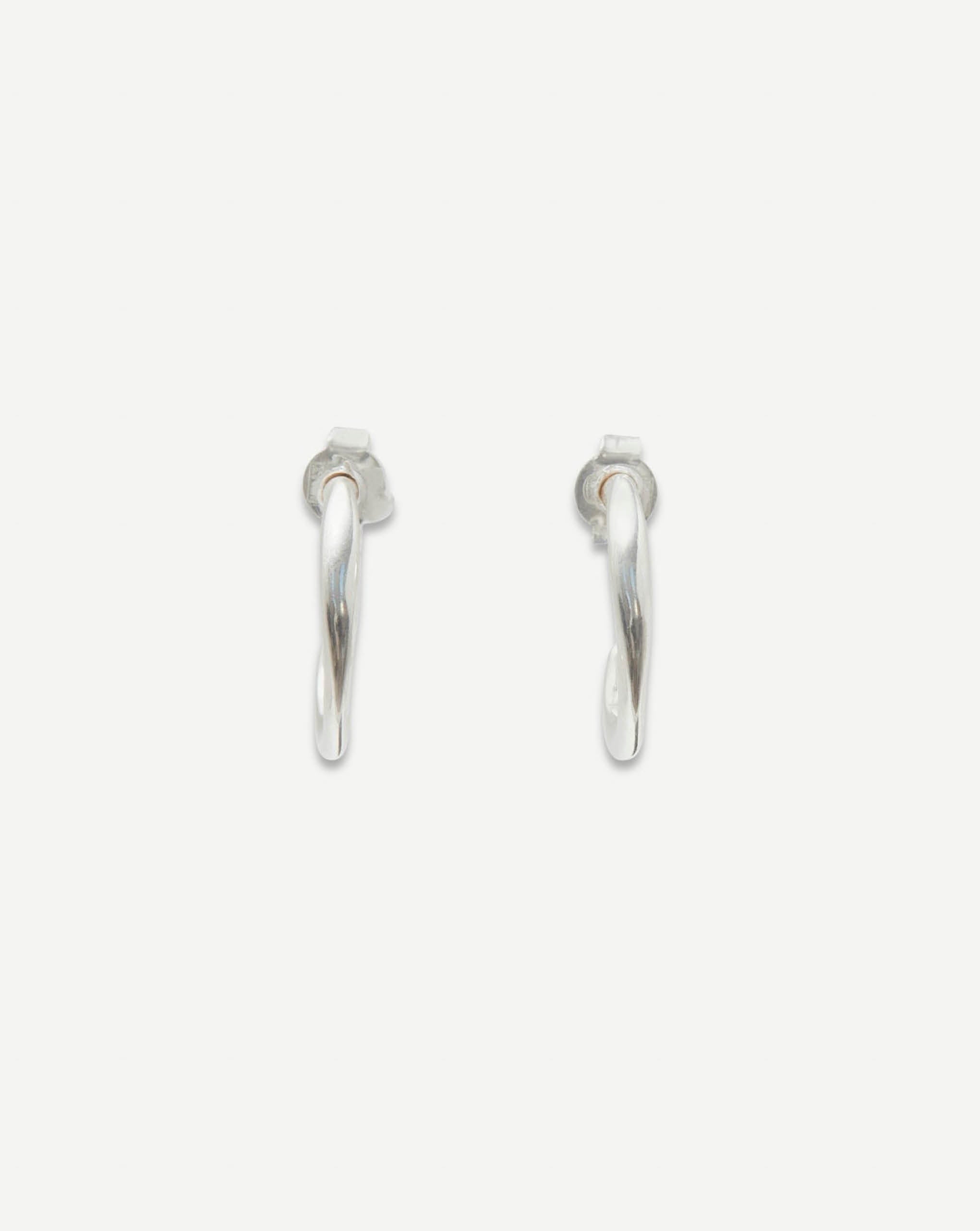 Molded Organic Hoop Silver Medium