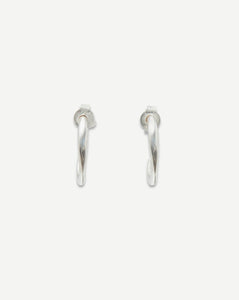 Molded Organic Hoop Silver Medium