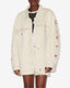 Manona Embroidered Denim Jacket Ecru