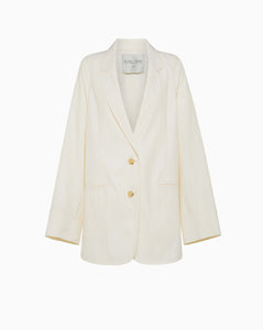 Washed Denim Fitted Blazer