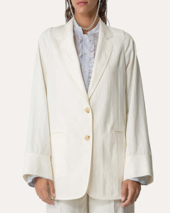 Washed Denim Fitted Blazer