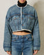 Oversized Cropped Denim Jacket