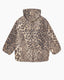 Leopard Puffer Midi Jacket