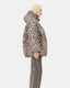 Leopard Puffer Midi Jacket