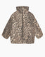 Leopard Puffer Midi Jacket