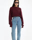 Salita Crewneck Cable Knit Burgundy