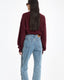 Salita Crewneck Cable Knit Burgundy