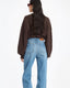 Sallio V-Neck Cable Knit Brown