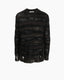 Distressed Stripe Jumper Charcoal