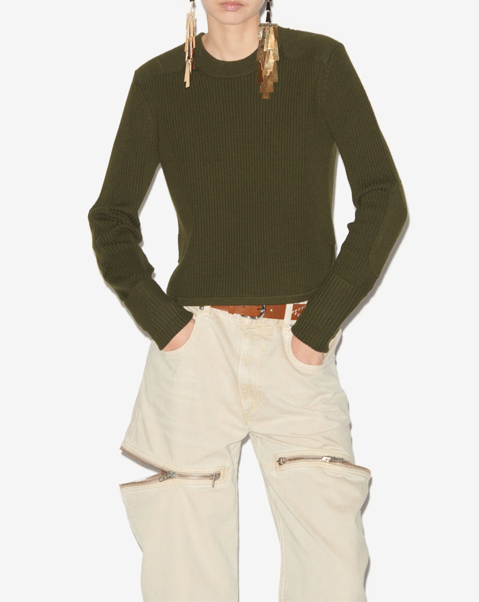 Chunky Wool Cropped Knit