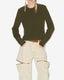 Gabyne Ribbed Sweater Khaki