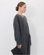 Anzor Boxy Cashmere V Knit Anthracite