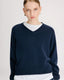 Anzor Boxy Cashmere V Knit Navy