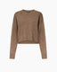Anzor Boxy Cashmere V Knit Nutmeg Melange
