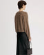 Anzor Boxy Cashmere V Knit Nutmeg Melange