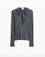 Ruffled Fine Rib-Knit