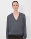 Julio Fine V-Neck Anthracite Melange