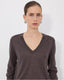 Julio Fine V-Neck Brown Melange