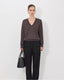 Julio Fine V-Neck Brown Melange