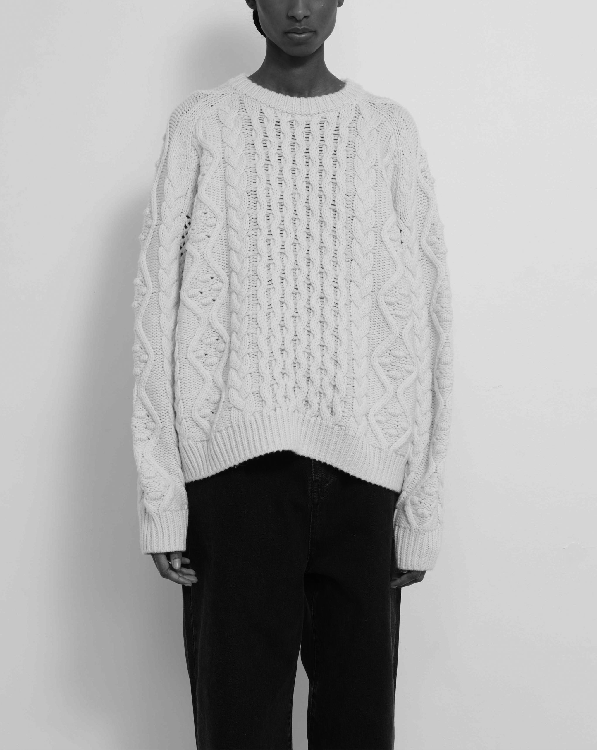 Secas Cable Knit Sweater Black