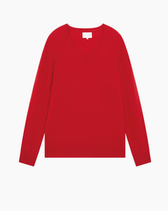 Serafini Classic Cashmere V-neck Red