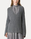 V Neck Ribbed Knit