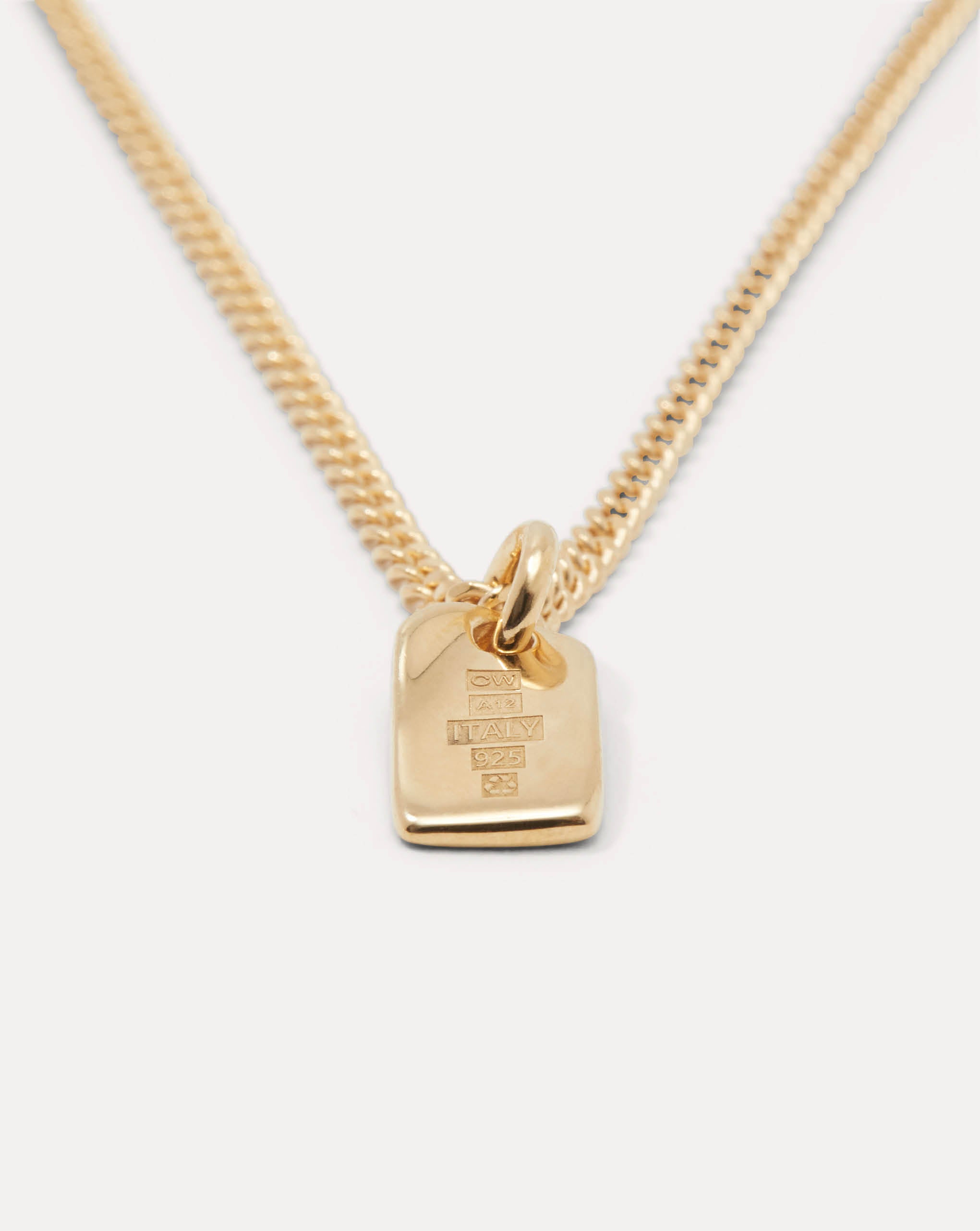 Tag Necklace Gold