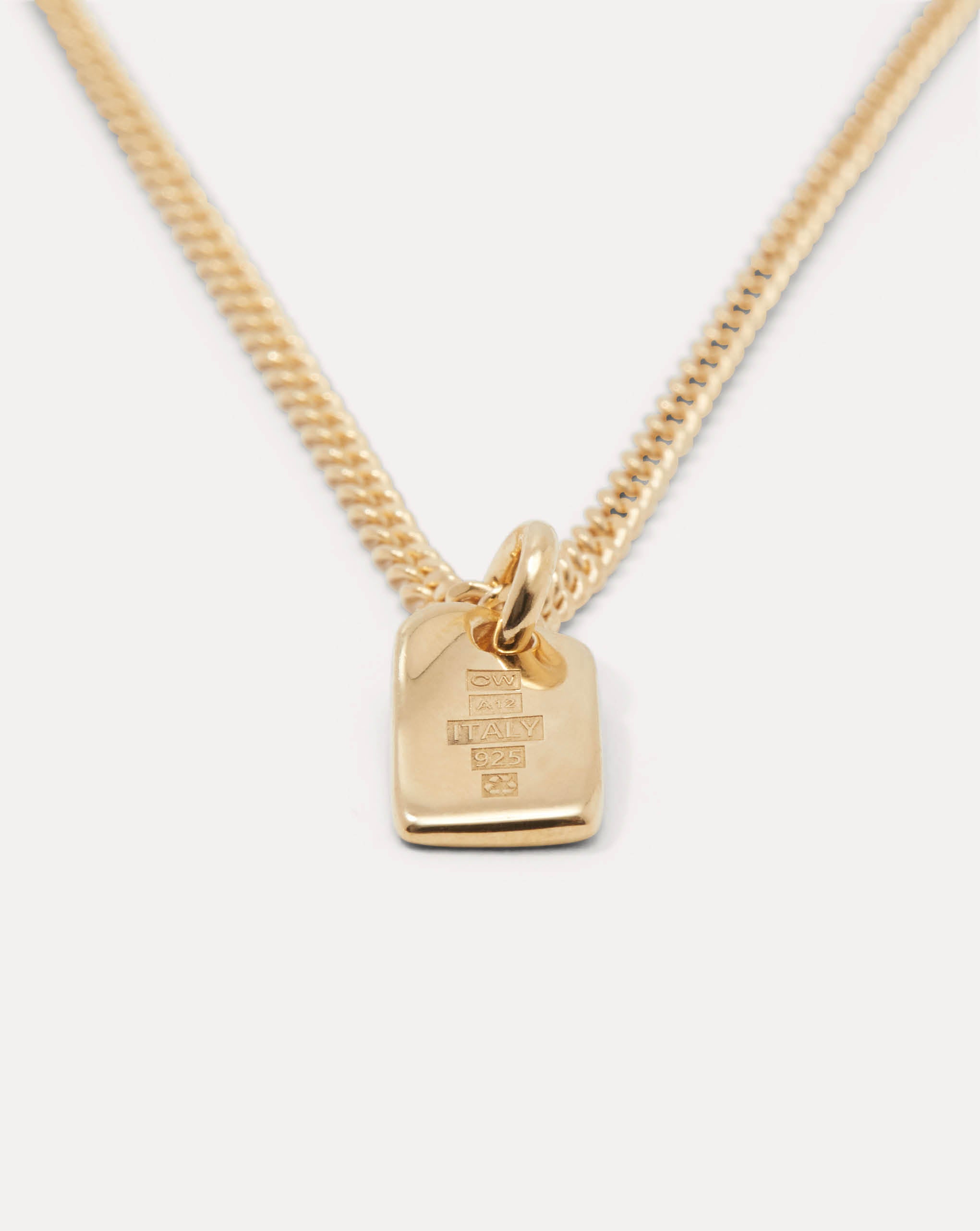 Tag Necklace Gold
