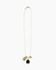 Dark Coal Necklace Gold