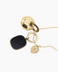 Dark Coal Necklace Gold