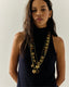 Dark Coal Necklace Gold
