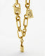 Padlock Chain Necklace Semi Matt Gold