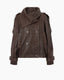 Cropped Leather Trench