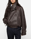 Cropped Leather Trench