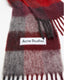 Mohair Checked Scarf Red / Black