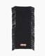 Fringe Wool Scarf Black Melange