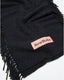 Fringe Wool Scarf Black Melange
